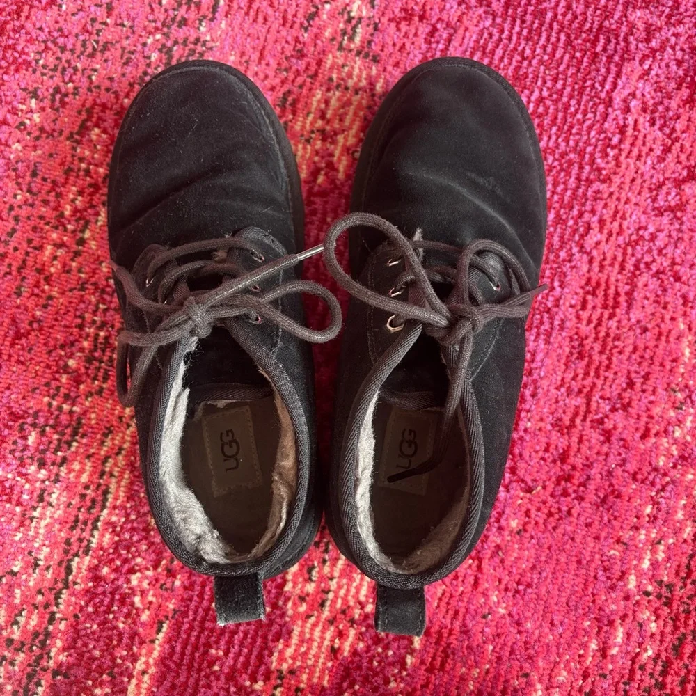 UGG Black Lace-Up Boots